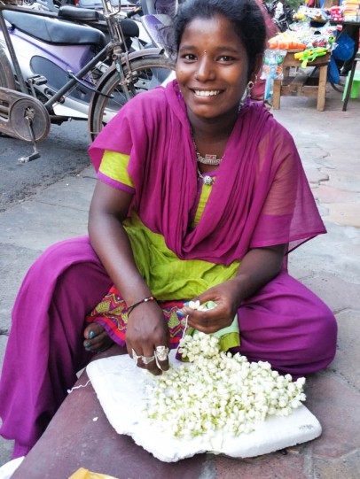 Temple flower seller
