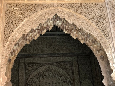 Intricately carved stucco