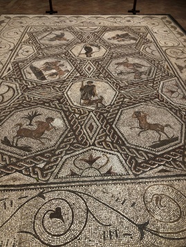 The Roman mosaic in the second courtyard